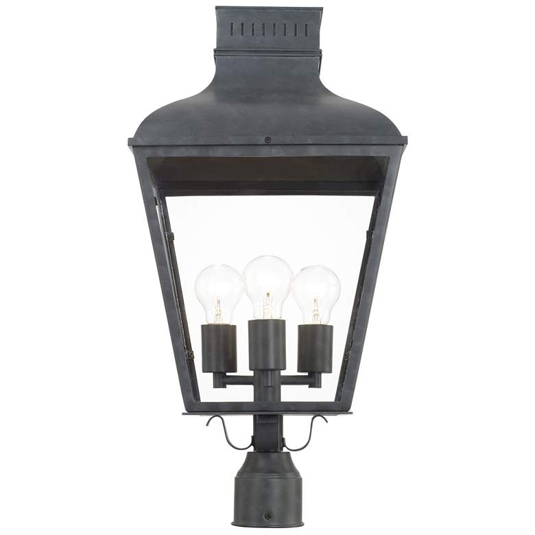 Image 2 Crystorama Dumont 25" High Graphite Outdoor Post Light more views