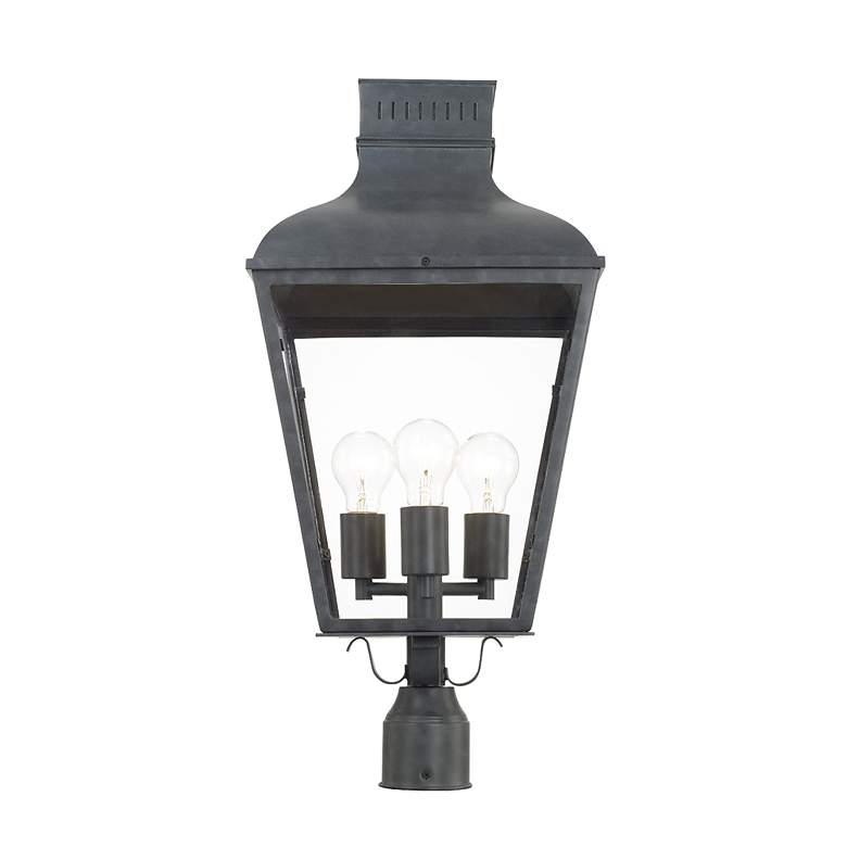 Image 3 Crystorama Dumont 25" High Graphite Outdoor Post Light more views