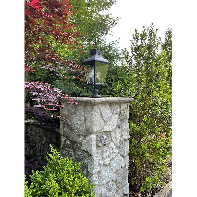 Image 7 Crystorama Dumont 25" High Graphite Outdoor Post Light more views