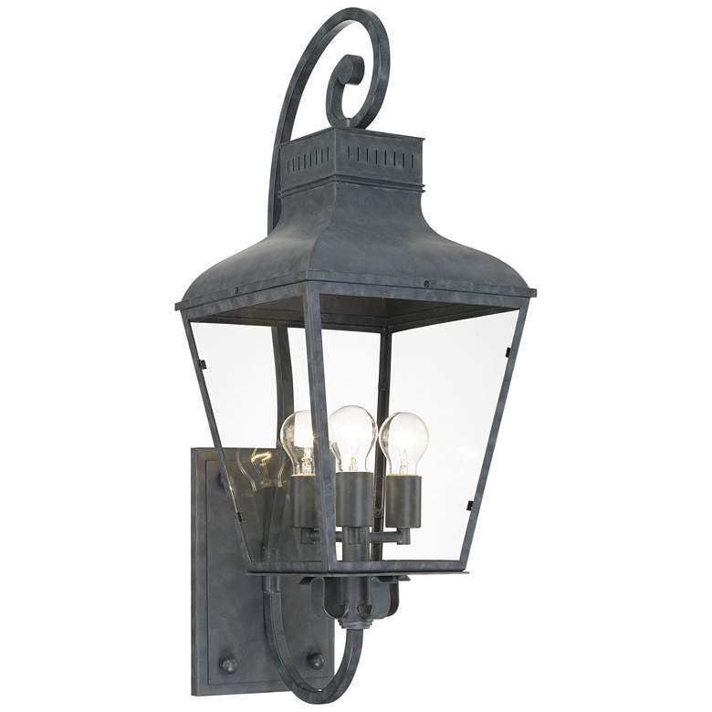 Image 1 Crystorama Dumont 32" High Graphite Outdoor Wall Light