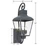5_Crystorama Dumont 32" High Graphite Outdoor Wall Light more views