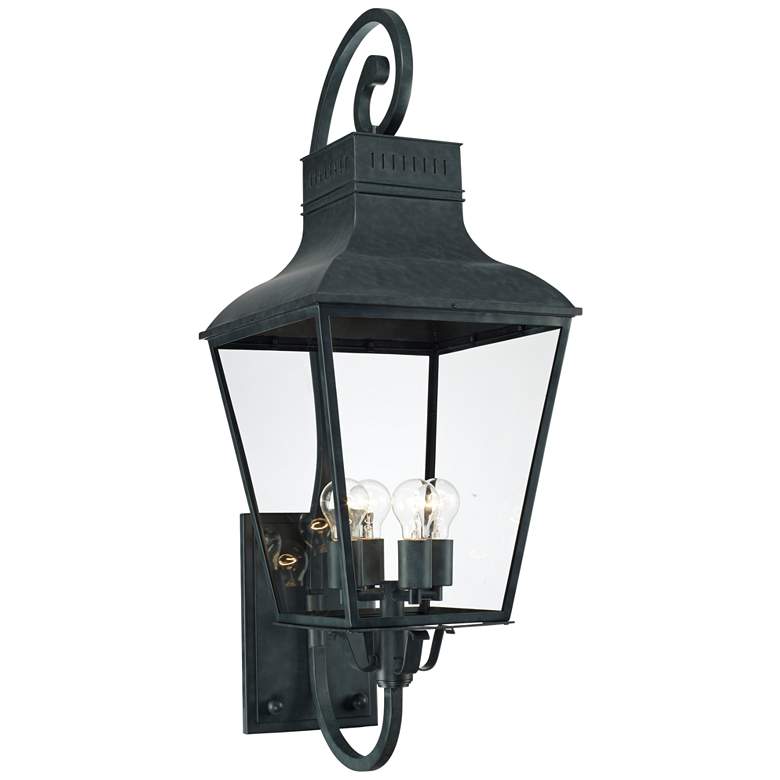 Image 1 Crystorama Dumont 38 3/4" High Charcoal Outdoor Wall Light