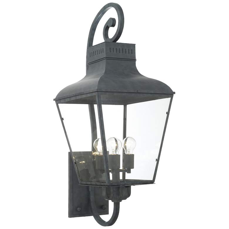 Image 1 Crystorama Dumont 38 3/4" High Charcoal Outdoor Wall Light
