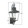 3_Crystorama Dumont 38 3/4" High Charcoal Outdoor Wall Light more views