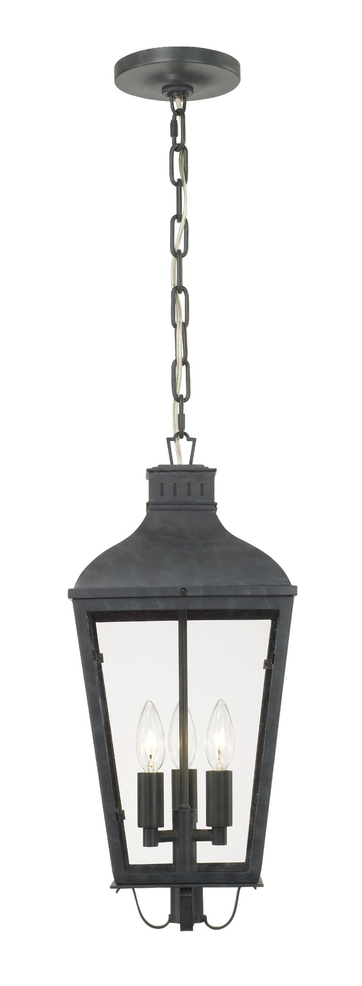 Image 2 Crystorama Dumont 9.25'' Graphite Outdoor Pendant more views