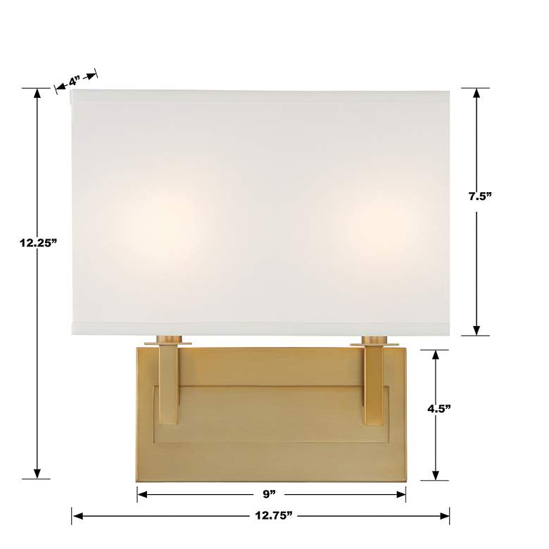 Image 5 Crystorama Durham 12 1/4" High Vibrant Gold ADA Wall Sconce more views
