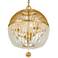 Crystorama Duval 12" Wide Antique Gold Metal Mini Chandelier