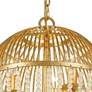 Crystorama Duval 12" Wide Antique Gold Metal Mini Chandelier