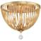 Crystorama Duval 14" Wide Antique Gold Bowl Ceiling Light