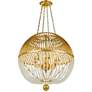 Crystorama Duval 21" Wide Antique Gold Metal Chandelier