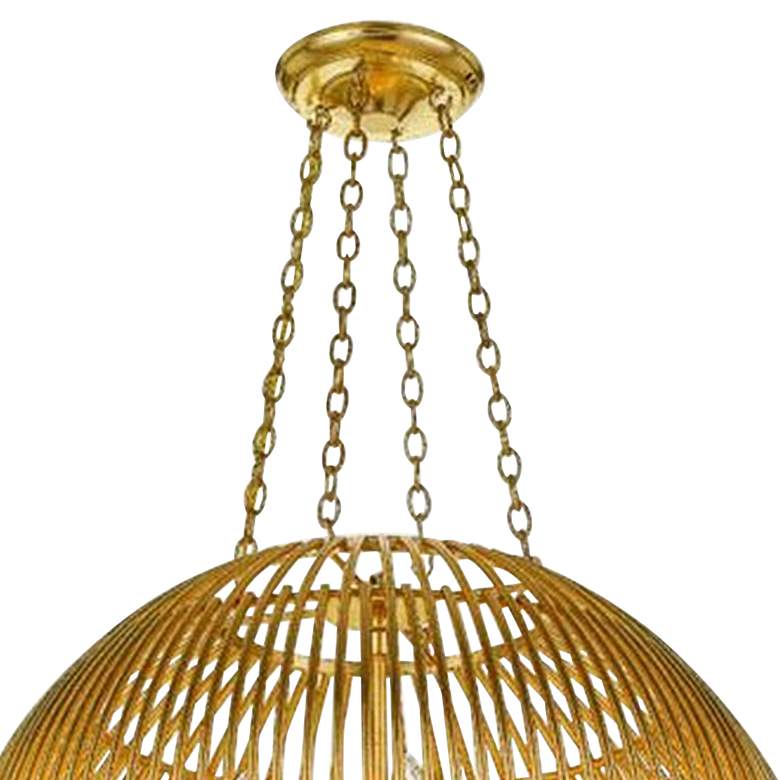 Image 4 Crystorama Duval 21" Wide Antique Gold Metal Chandelier more views