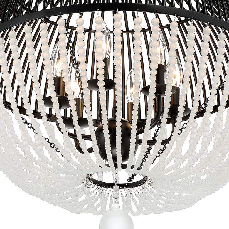 Image 6 Crystorama Duval 21 inch Wide Matte Black 6-Light Chandelier more views