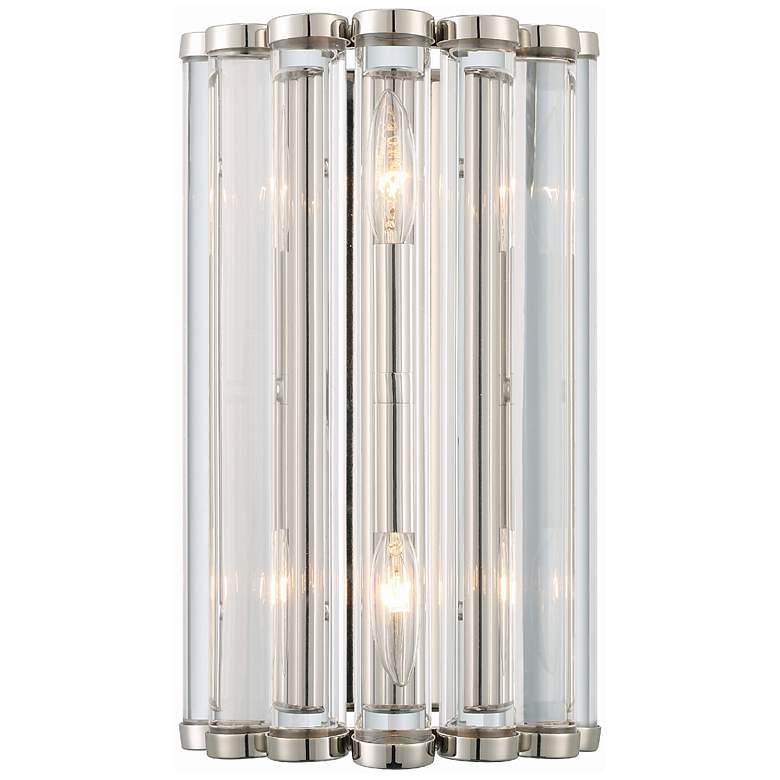 Image 1 Crystorama Elliot 14" High Polished Nickel Wall Sconce