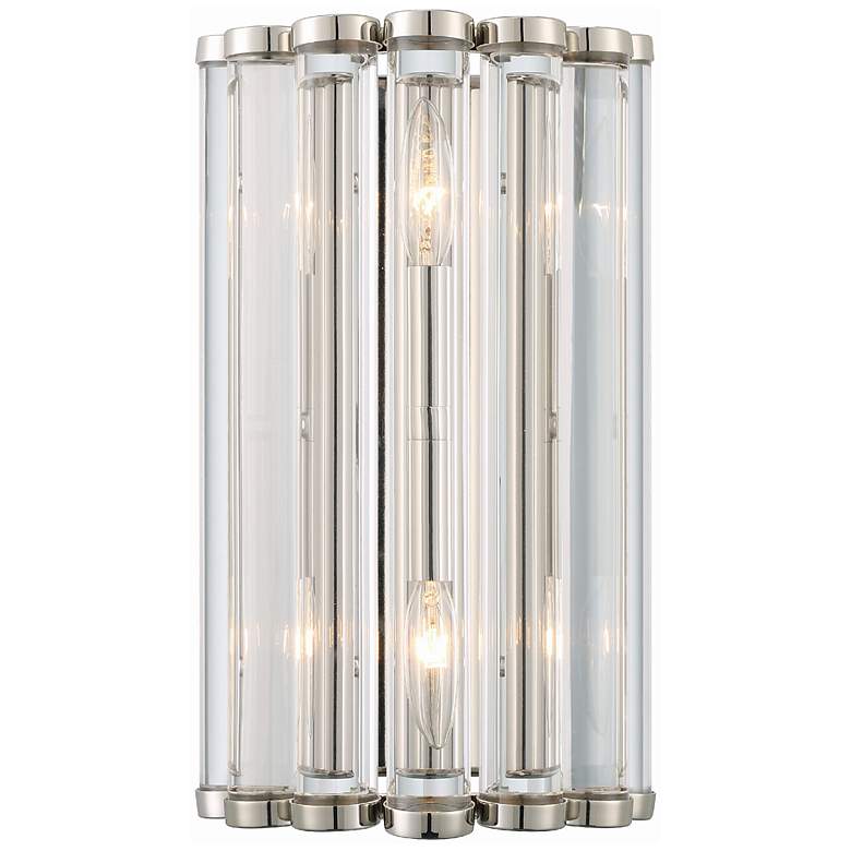 Image 1 Crystorama Elliot 14 inch High Polished Nickel Wall Sconce