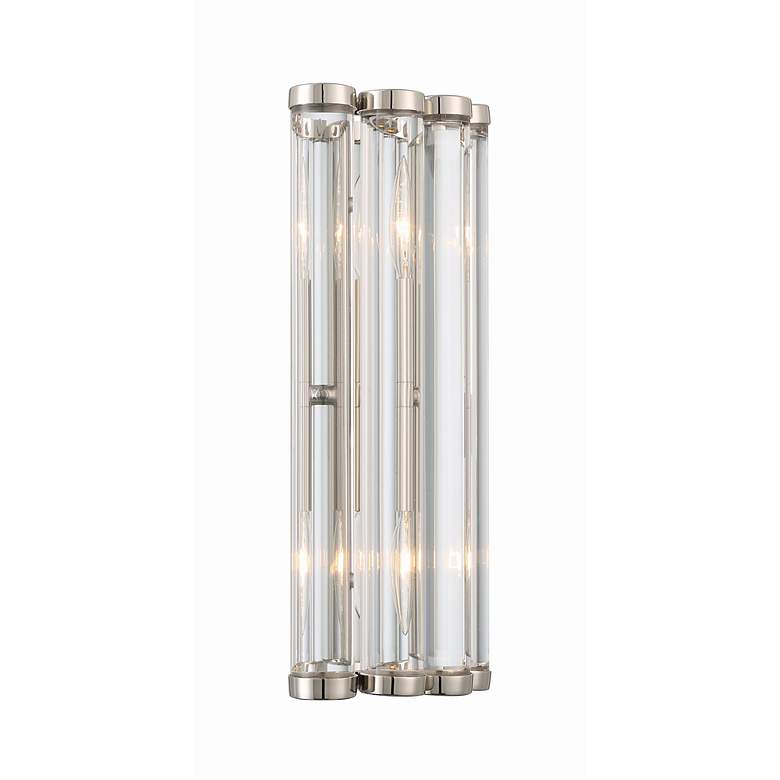 Image 2 Crystorama Elliot 14" High Polished Nickel Wall Sconce more views
