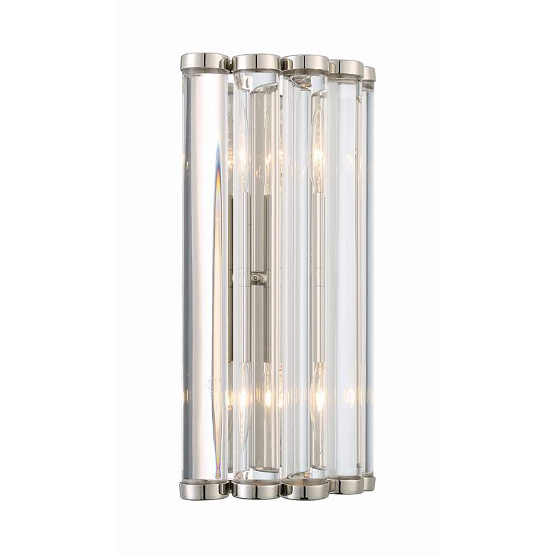Image 3 Crystorama Elliot 14" High Polished Nickel Wall Sconce more views