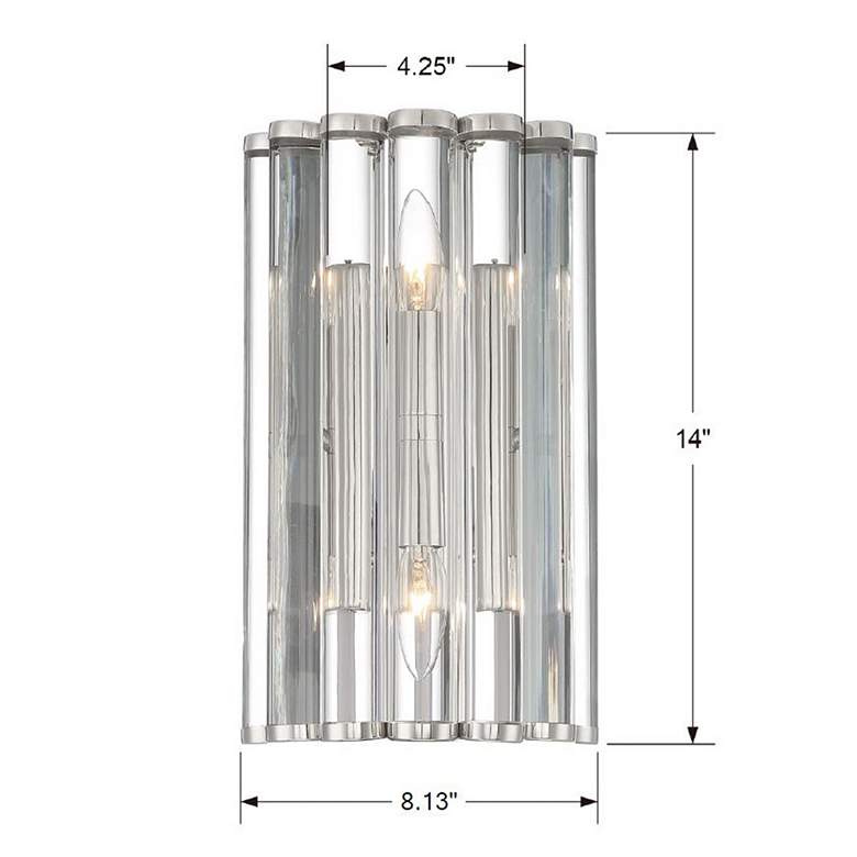 Image 5 Crystorama Elliot 14" High Polished Nickel Wall Sconce more views