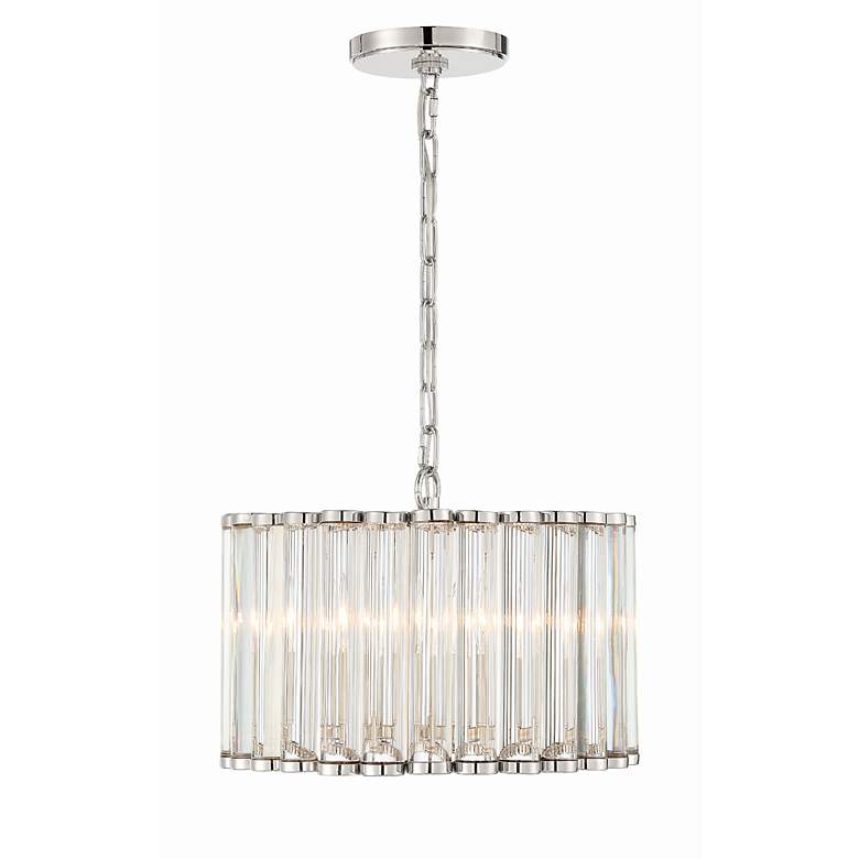 Image 2 Crystorama Elliot 15 1/4" Wide 4-Light Polished Nickel Crystal Pendant more views