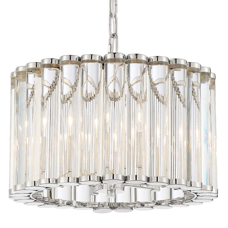 Image 3 Crystorama Elliot 15 1/4" Wide 4-Light Polished Nickel Crystal Pendant more views