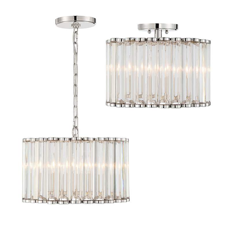 Image 4 Crystorama Elliot 15 1/4" Wide 4-Light Polished Nickel Crystal Pendant more views