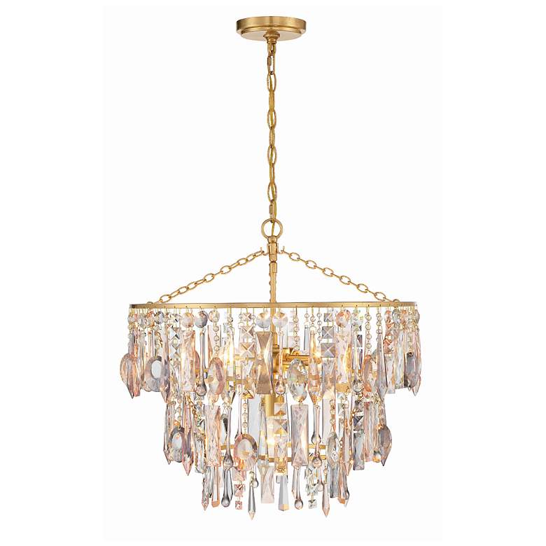 Image 2 Crystorama Elsa 20" Wide Antique Gold 3-Tier Chandelier