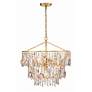 2_Crystorama Elsa 20" Wide Antique Gold 3-Tier Chandelier