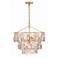 Crystorama Elsa 20" Wide Antique Gold 3-Tier Chandelier