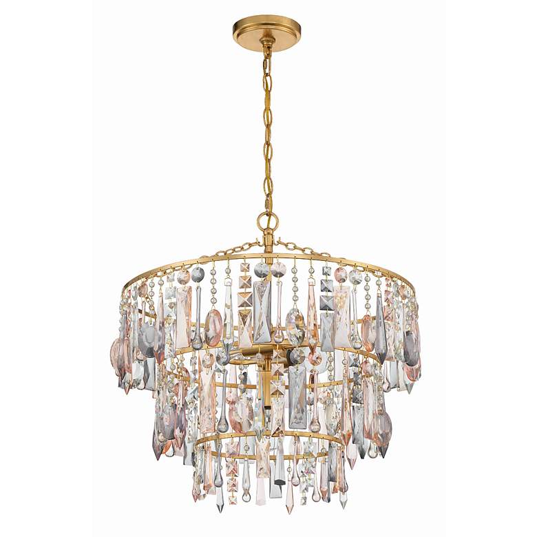 Image 3 Crystorama Elsa 20" Wide Antique Gold 3-Tier Chandelier more views