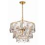 3_Crystorama Elsa 20" Wide Antique Gold 3-Tier Chandelier more views