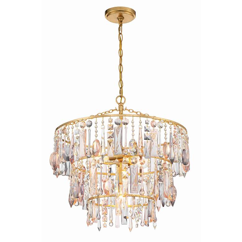 Image 4 Crystorama Elsa 20" Wide Antique Gold 3-Tier Chandelier more views