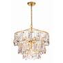 4_Crystorama Elsa 20" Wide Antique Gold 3-Tier Chandelier more views