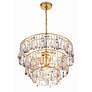 5_Crystorama Elsa 20" Wide Antique Gold 3-Tier Chandelier more views