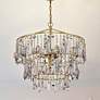 6_Crystorama Elsa 20" Wide Antique Gold 3-Tier Chandelier more views