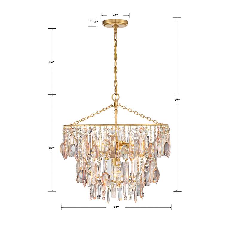 Image 7 Crystorama Elsa 20" Wide Antique Gold 3-Tier Chandelier more views