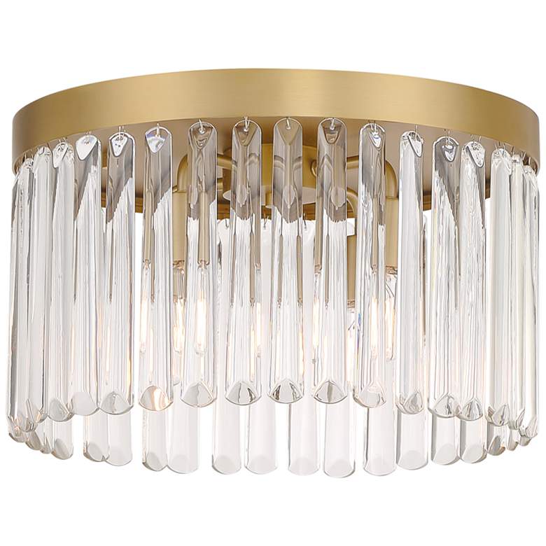 Image 1 Crystorama Emory 15" Wide Modern Gold and Crystal Ceiling Light