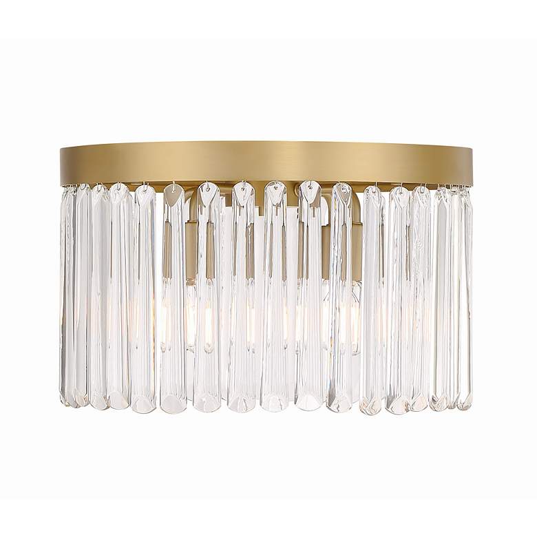 Image 2 Crystorama Emory 15" Wide Modern Gold and Crystal Ceiling Light more views