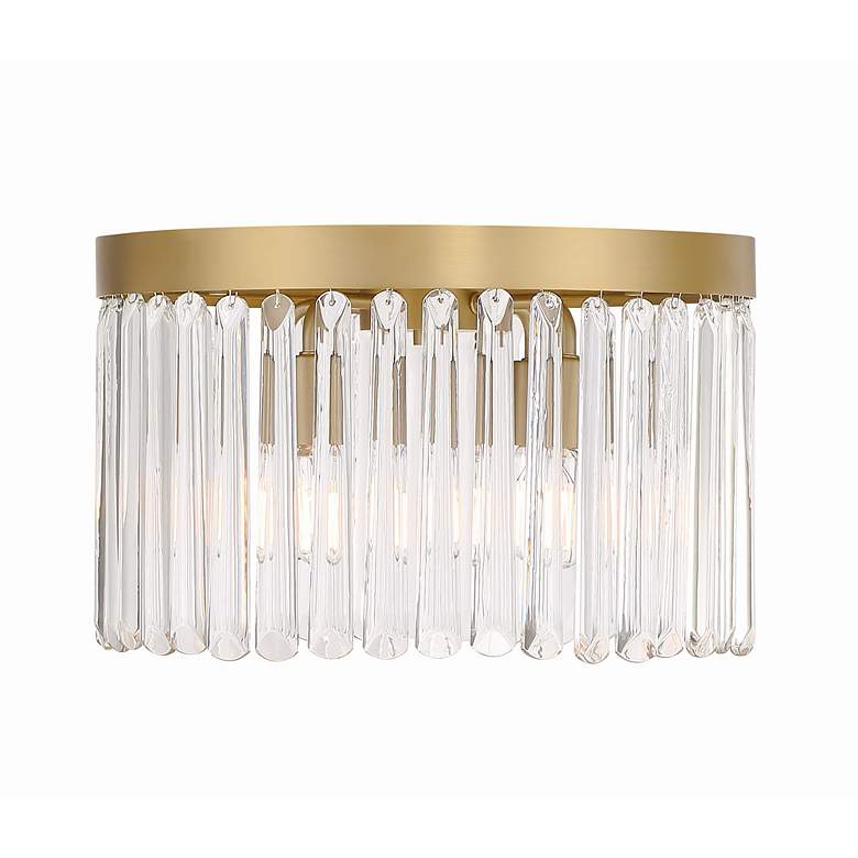 Image 2 Crystorama Emory 15 inch Wide Modern Gold and Crystal Ceiling Light more views