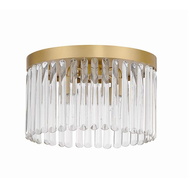 Image 3 Crystorama Emory 15 inch Wide Modern Gold and Crystal Ceiling Light more views