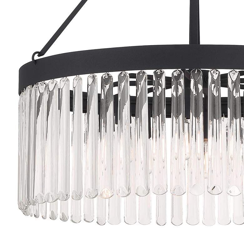 Image 4 Crystorama Emory 24 inch Wide Black Crystal 8-Light Drum Forged Chandelier more views
