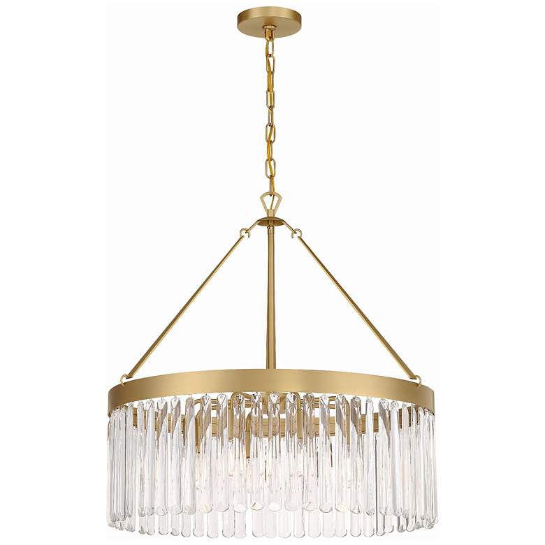 Image 1 Crystorama Emory 24"W Modern Gold 8-Light Ring Chandelier