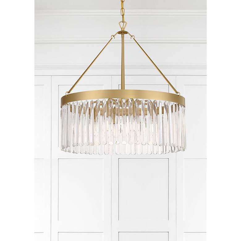 Image 6 Crystorama Emory 24"W Modern Gold 8-Light Ring Chandelier more views