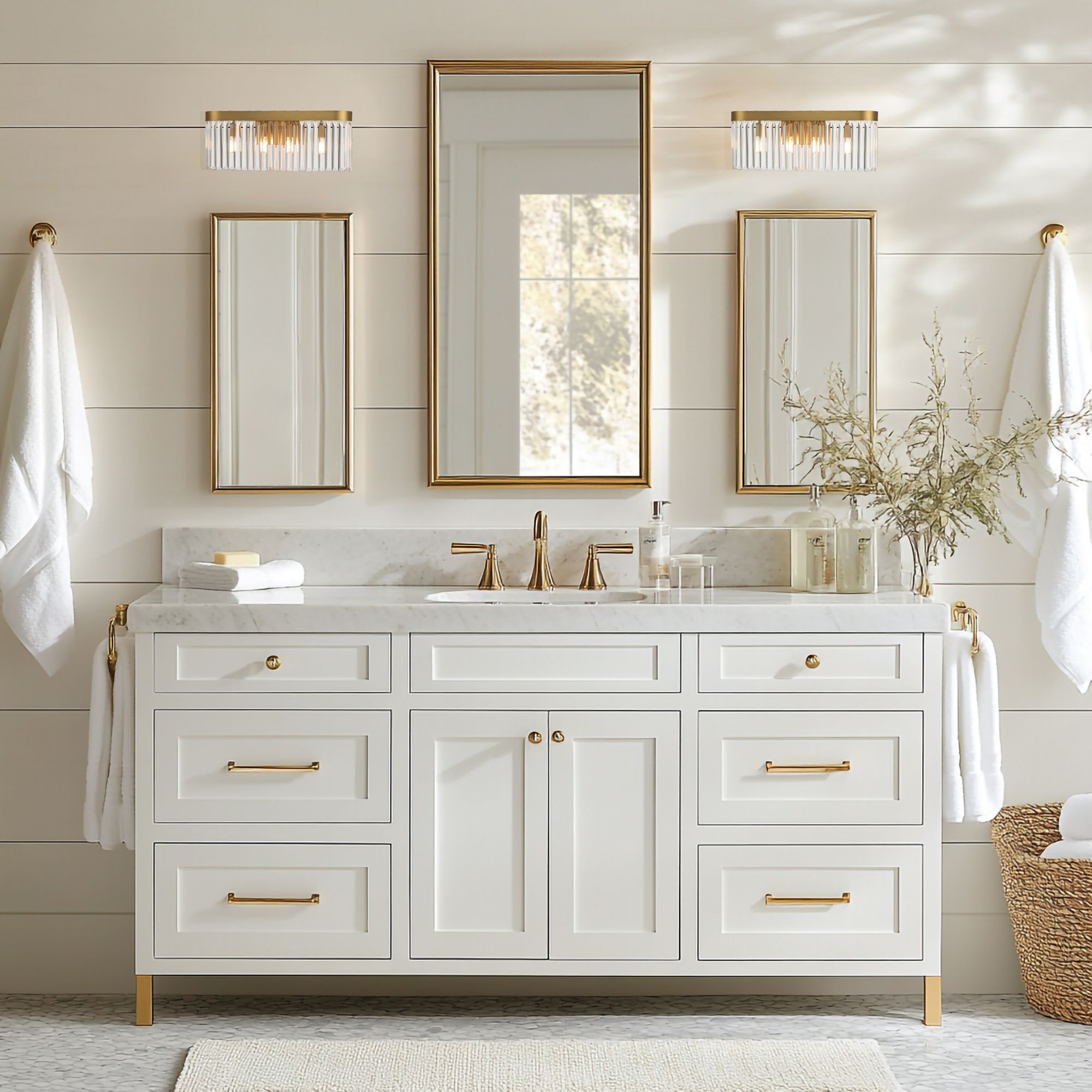 Image 7 Crystorama Emory 24'' Modern Gold Bathroom Vanity more views