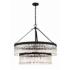 Crystorama Emory 32" Wide Black Forged 9-Light Chandelier