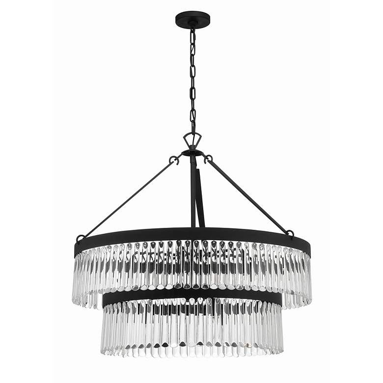 Image 3 Crystorama Emory 32" Wide Black Forged 9-Light Chandelier more views