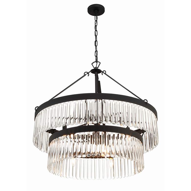 Image 5 Crystorama Emory 32" Wide Black Forged 9-Light Chandelier more views
