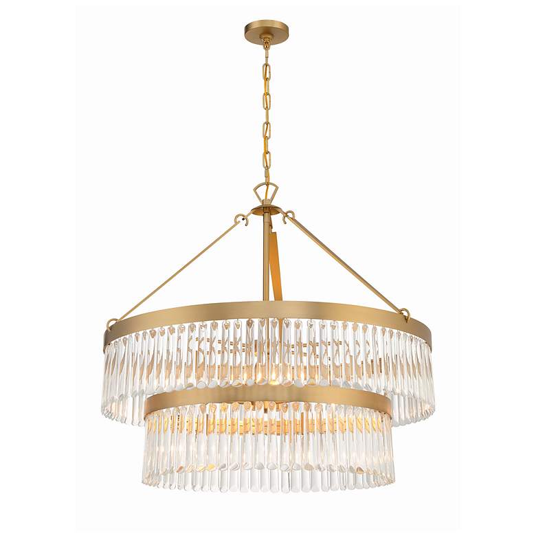 Image 2 Crystorama Emory 32" Wide Modern Gold 9-Light Chandelier