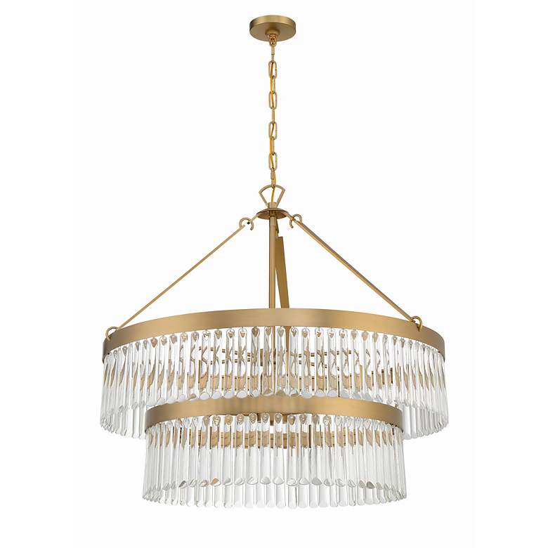 Image 3 Crystorama Emory 32" Wide Modern Gold 9-Light Chandelier more views