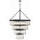 Crystorama Emory 40" Wide Black Forged 22-Light 4-Tier Chandelier