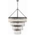 Crystorama Emory 40" Wide Black Forged 22-Light 4-Tier Chandelier