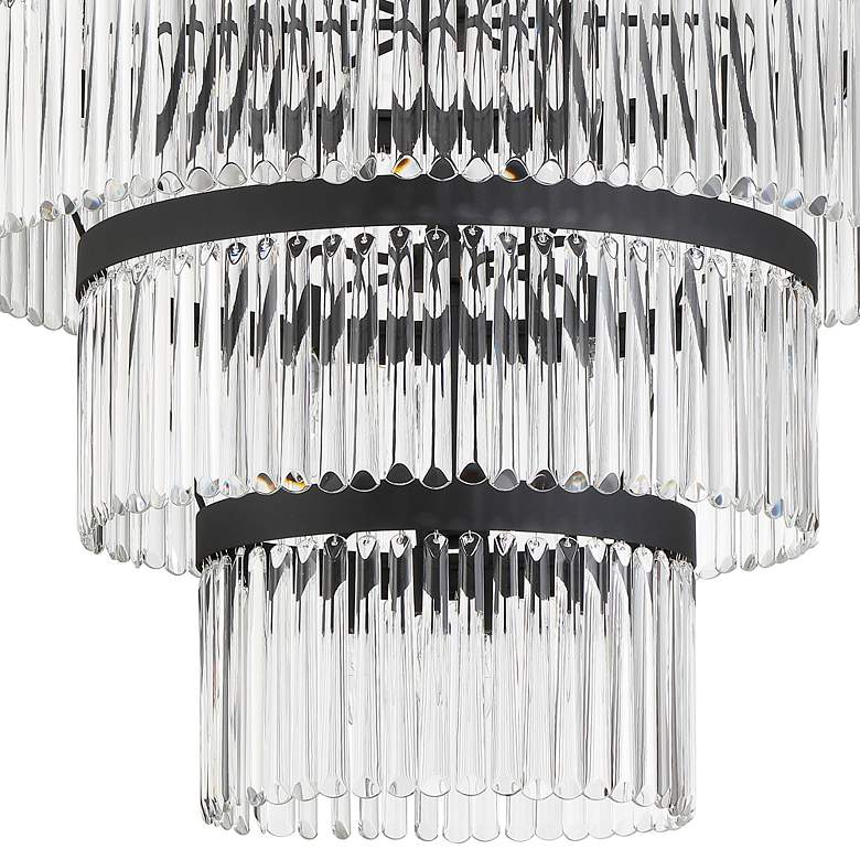 Image 4 Crystorama Emory 40" Wide Black Forged 22-Light 4-Tier Chandelier more views